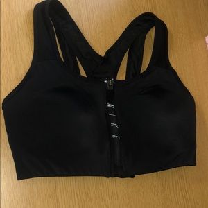 Black Nike Zip-up Sports Bra